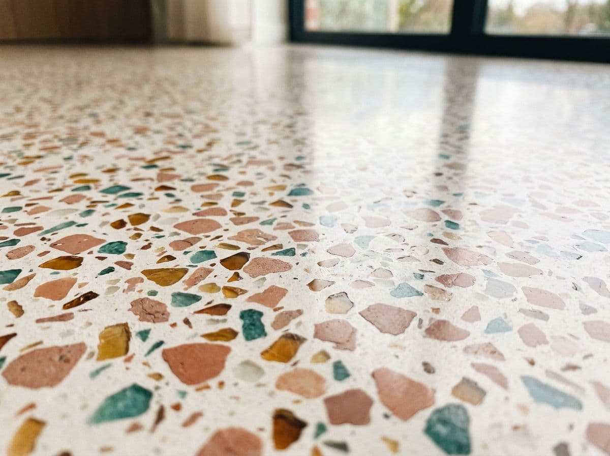 Terrazzo resin floor